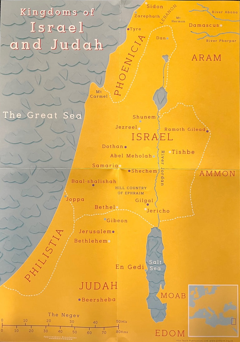 Map of Judah and Israel