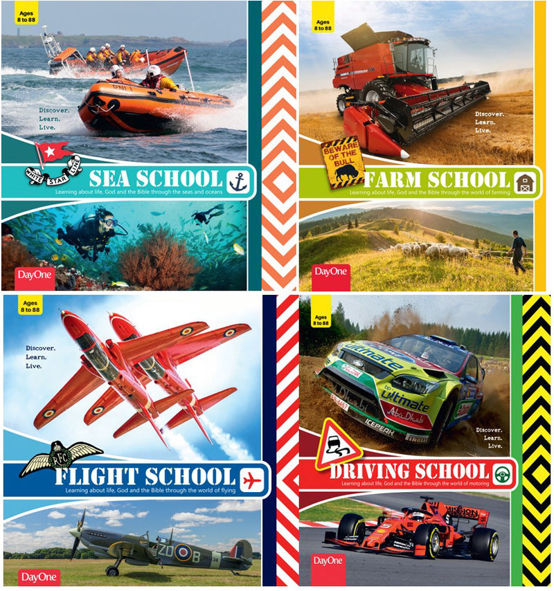 Driving, Flight, Sea and Farm School Set