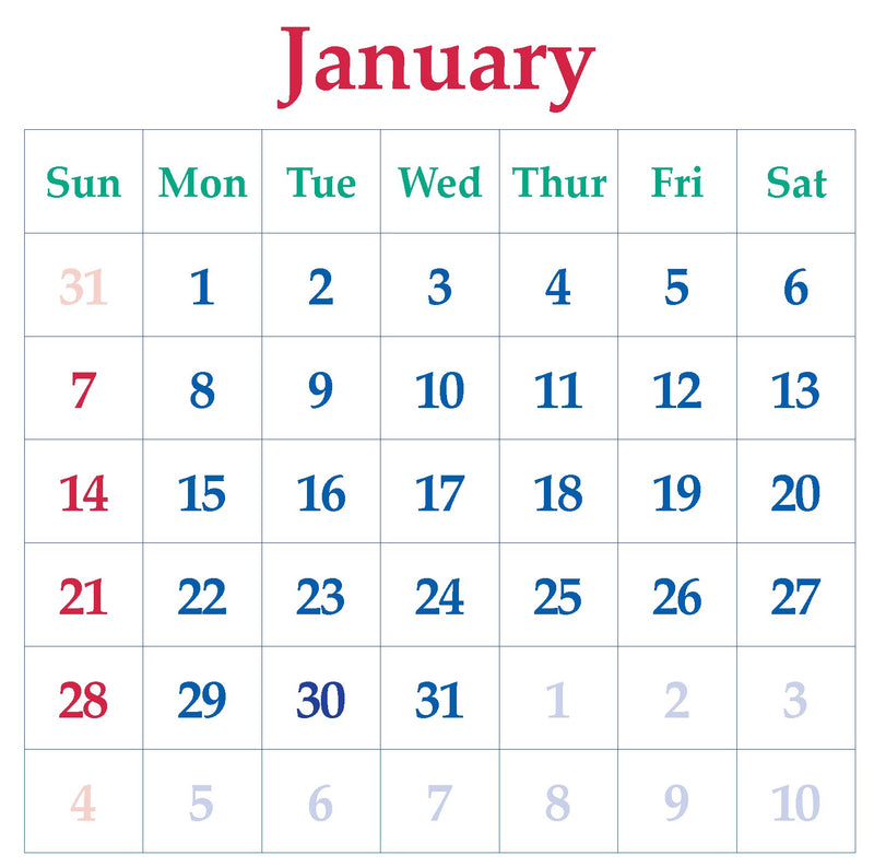 Peaceful Rest Calendar 2024