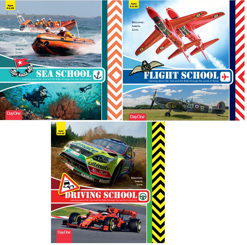 Driving, Flight and Sea School Set