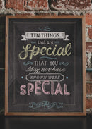 Ten things that are special