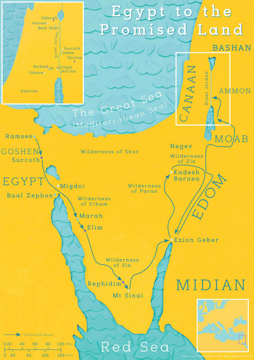 Map Egypt Promised land