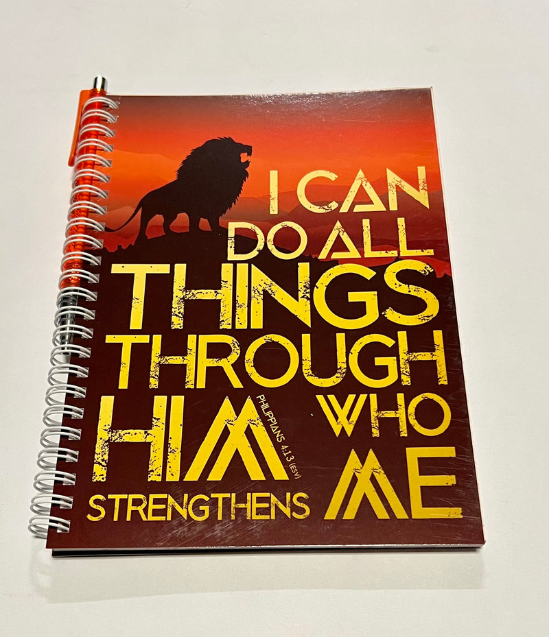 I Can Do All Things A5 Notebook With Pen
