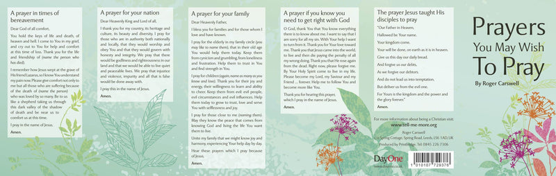 Prayers you may wish to pray Tract