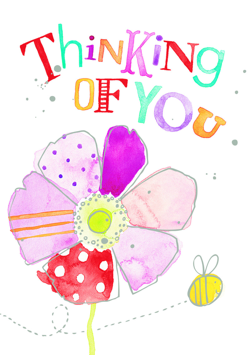 Thinking of You Card - Flower & Bee: S139