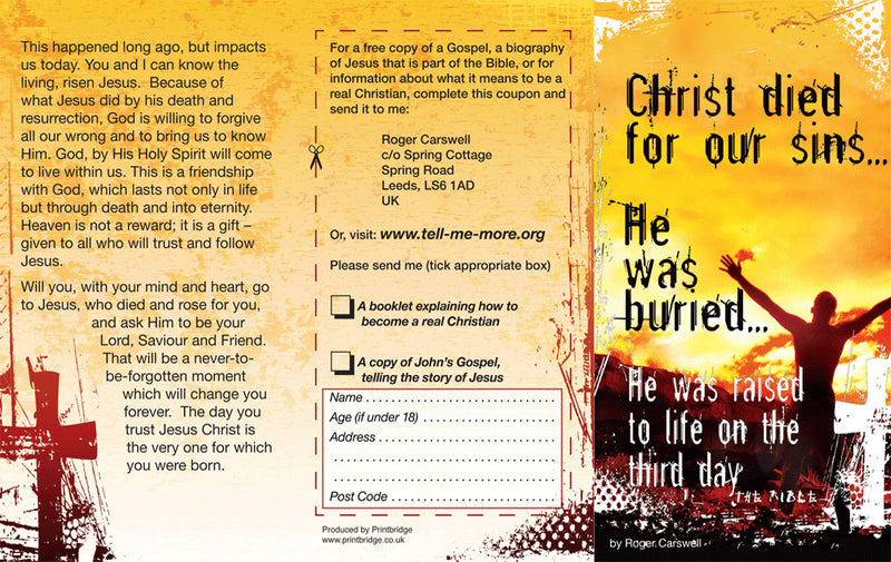 Christ died for our sins tract
